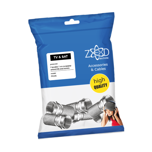 KONEKTOR F 7mm, set 6 kom. ZED