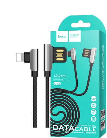 KABEL USB LIGHTNING ZA iPHONE HOCO U42 crni
