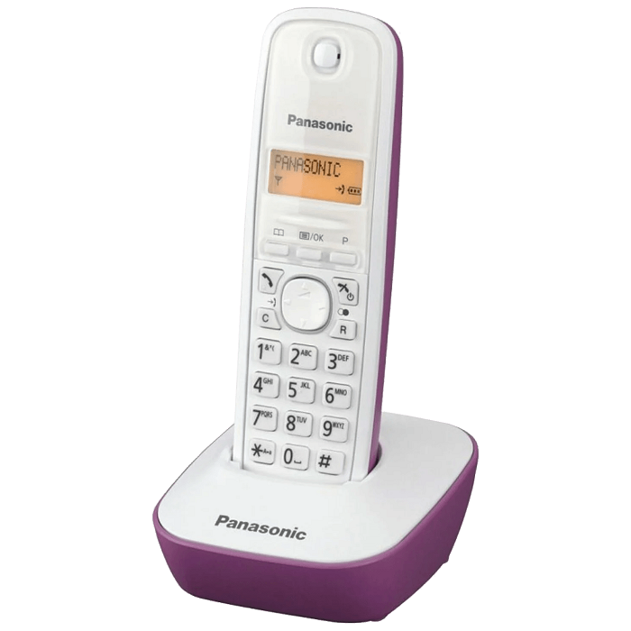 TELEFON BEŽIČNI PANASONIC KX-TG 1611FXF bijelo/ljubičasti