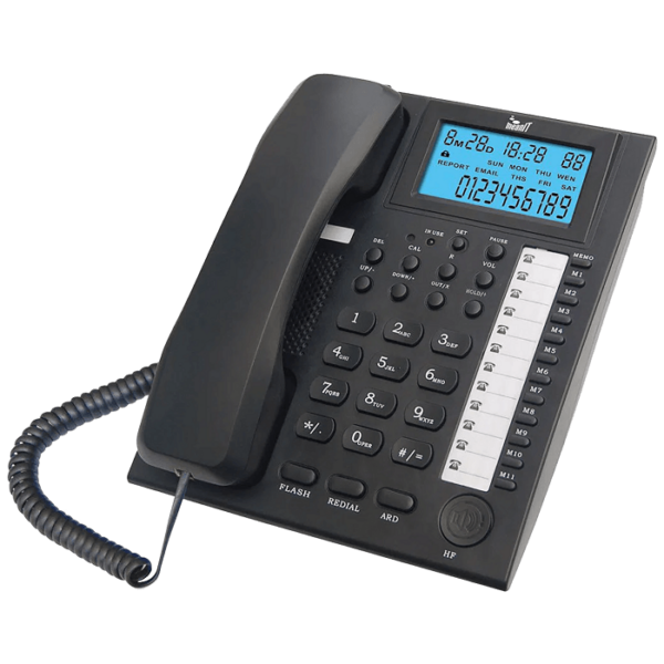ST200Black TELEFON ANALOGNI STOLNI, LCD ZASLON, ST 200 crni