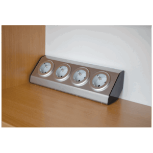 RAZDJELNIK STRUJNI 4 UTIČNICE, INOX