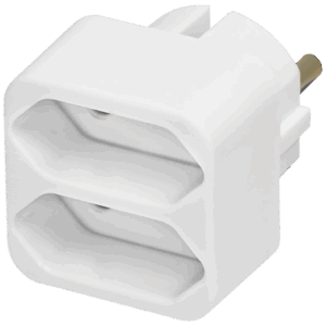 RAZDJELNIK STRUJNI 2 UTIČNICE NV1/WH