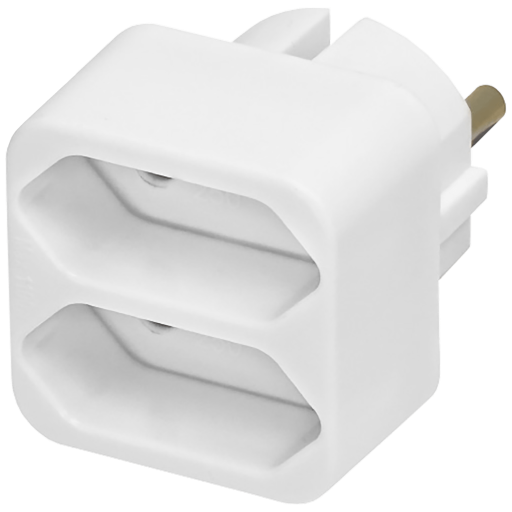 RAZDJELNIK STRUJNI 2 UTIČNICE NV1/WH