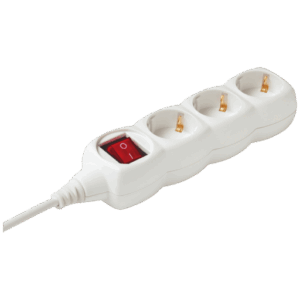 PRODUŽNI KABEL 3 UTIČNICE 5m, PREKIDAČ NV3K-5/WH/1,5