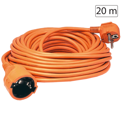 PRODUŽNI KABEL 1 UTIČNICA, 20 m NV2-20/OR/1,5